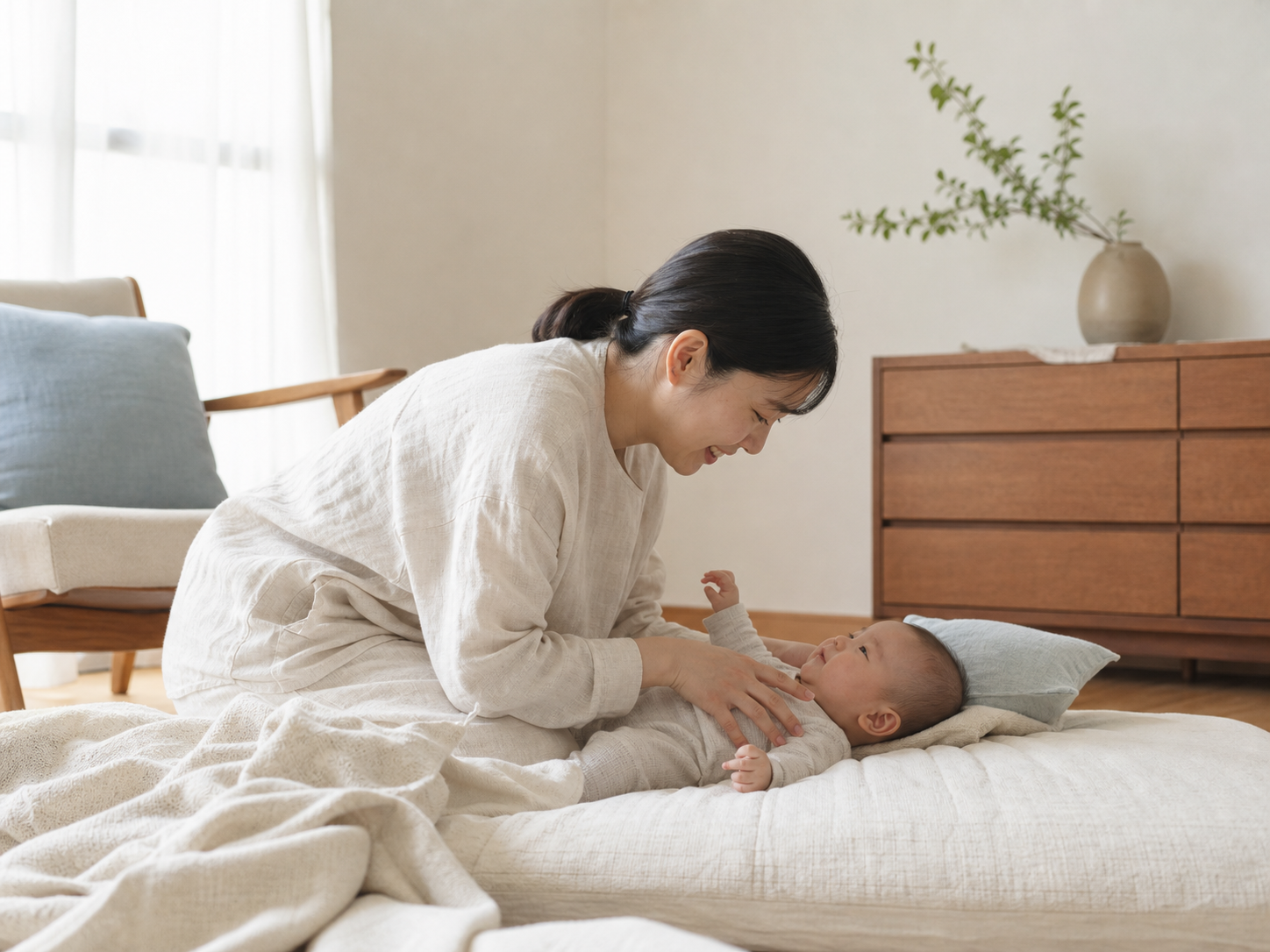 赤ちゃんとの暮らしに寄り添う託児のイメージ
